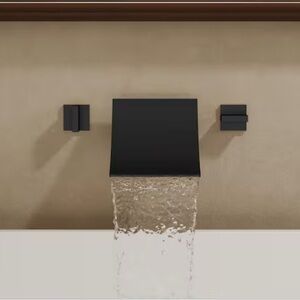 GRANDJOY WIDE WATERFALL double handle 6 in. Wall mounted tub and water faucet